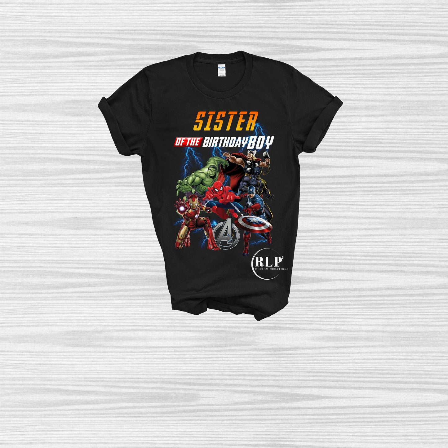 Karter's Marvel Birthday Shirts