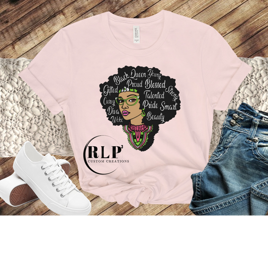 Afro Queen with Words